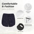 thumbnail image 4 of KLL Copper-Gold Gloss Outline Peony Pattern Shorts Women,Athletic Shorts High Waisted Running Shorts Pocket Sporty Short Gym Elastic Workout Shorts-X-Large, 4 of 7
