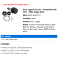 thumbnail image 2 of Front Upper Ball Joint - Compatible with 1975 - 1980 Dodge W300 1976 1977 1978 1979, 2 of 2