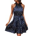 thumbnail image 1 of Mujeres verano casual sin mangas cordón impresión sexy vestidos delgado vestido + cinturones Pompotops ghjkhdj6392, 1 of 9