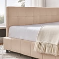 thumbnail image 5 of New Full Size Upholstered Tufted Bed Frame, Sofa Bed Frame with Comfortable Backrest and Armrests, Full Size Bed for Bedroom, Living Room,Velvet, PINK(80.5''*59''*30.5''), 5 of 10