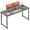 Grey, variant on 54" Computer Desk, Modern Office, Study & Gaming Desk with Storage, Large Legroom, Sturdy Metal Frame