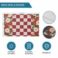thumbnail image 6 of Red Plaid Placemats Set of 4, Japanese Farmhouse Floral Flowers Buffalo Checked Placemats for Dining Table, Place Mats for Kitchen Tabletop, Waterproof Wipeable Dining Table Mats Set, 6 of 9