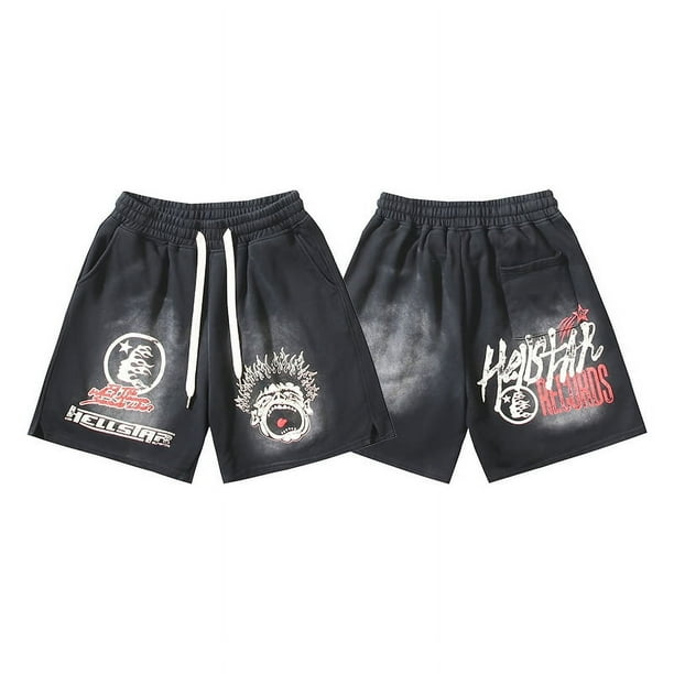 2024 trendy hellstar Hell star wash high quality casual shorts for