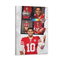Football Jimmy Garoppolo Posters Wallpaper Artworks Canvas Poster Room Aesthetic Wall Art Prints Home Modern Decor Gifts 12x18inch(30x45cm)