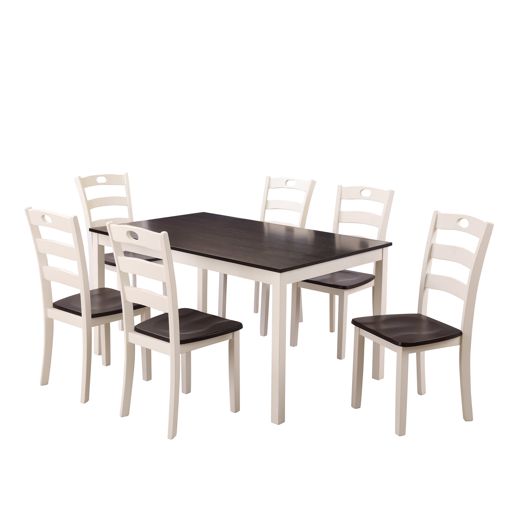 Dining Table Sets Clearance, 7 Piece Dinette Set Solid Acacia Wood