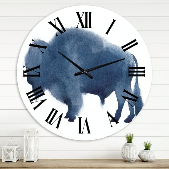 Designart 1 in Quartz Farmhouse Wall Clock