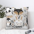 thumbnail image 4 of Pofeuu Funny Animals Series Print Double-sided plush pillowcase Square Throw Pillow Covers Pillows Cover for Living Room Bedroom Sofa Couch Cushion Cover（No pillow core）-26"x26", 4 of 7