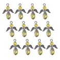 thumbnail image 3 of GUOOL 12pcs Crystal Faceted Angel Charms Antique Fairy Pendants For Jewelry Making Citrine, 3 of 9