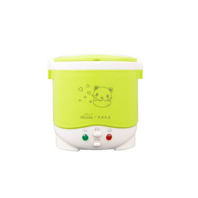 Billuyoard Olla arrocera para coche, Mini utensilios de cocina, 24V, calentador eléctrico multifuncional de 1L, máquina de vaporizador de alimentos para Electrodomésticos 24V/verde 24V Billuyoard HA071821-01