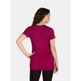thumbnail image 3 of Time and Tru Maternity Tee with Short Sleeves for Women, Sizes S-XXL, 3 of 5