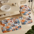 thumbnail image 6 of French Floral Patchwork Shower Curtain Sets with Rugs 4 Piece with Non-Slip Rugs Toilet Lid Cover And Bath Mat Bathroom Decor Set Spring Plant Flowers Waterproof Shower Curtain for Bathroom Decor Set, 6 of 8