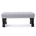 thumbnail image 6 of Reddington Light Grey Fabric Ottoman Bench, 6 of 9
