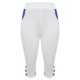 thumbnail image 4 of Dyfzdhu Capri Pants for Women Plus Size Summer Color Block High Waisted Capri Jeggings Stretch Skinny Pants with Pockets White, 4 of 7