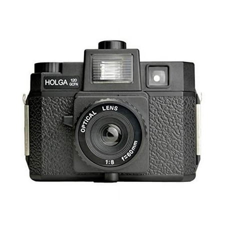 HOLGA 120GCFN Plastic Medium Format Camera with Built-in Flash and Glass Lens Black 296120