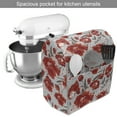 thumbnail image 2 of Floral Stand Mixer Cover, Pattern of Flowers on a Pale Background Romantic Spring Petals Leaves, Kitchen Appliance Organizer Bag Cover with Pockets, 5 Quarts, Pale Grey Orange Taupe, by Ambesonne, 2 of 4