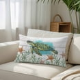 thumbnail image 6 of Turtle Coastal Throw Pillow Covers Ocean Starfish Seaweed Gray Wood Grain Decorative Lumbar Pillow Cover Rectangle Cushion Case for Sofa Couch Bed Living Room Bedroom 24 X 36 Inches, 6 of 9