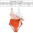 thumbnail image 2 of Traje de baño de una pieza para mujer Traje de baño cruzado con bloque de color y lazo lateral, 2 of 5