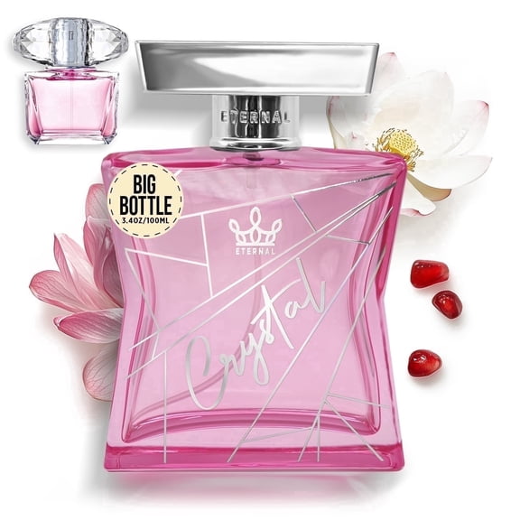 Eternal Fragrance CRYSTAL, Fresh Fruity Floral Eau de Parfum, Inspired by Bright Crystal Perfume for Women, 3.4 oz (100ml) Spray