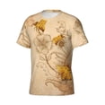 thumbnail image 3 of Yiaed Print Mens Short Sleeve Tight Fit T-Shirt, Crewneck Casual Tee-Small, 3 of 5