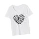 thumbnail image 3 of Camisas de manga corta para mujer, camiseta básica estampada, ropa holgada, camisetas de verano a la moda, camiseta básica con cuello redondo para viajes, uso diario M Yinane Camiseta para mujer, 3 of 8