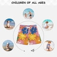 thumbnail image 6 of Hand Drawn Flowers on Orange Background Swim Trunks Board Shorts Beach Pants Bathing Bottoms S, 6 of 8