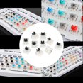 thumbnail image 1 of Interruptor de Mecánico de 1 Botella, Interruptores Silenciosos Táctiles Lineales , Interruptores Mecánicos Ligeros RGB LED SMD para Jue Negro a prueba de polvo Yotijar interruptor de teclado, 1 of 10