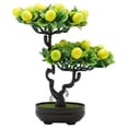 thumbnail image 4 of Árbol frutal artificial, bonsái, maceta de simulación, ligero y versátil para Limón, 4 of 9