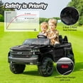 thumbnail image 6 of Chevrolet Silverado 24V Powered Ride on Cars for Kids, Extra large Real 2 Seat Ride on Toys with Remote Control, LED Light, MP3 Player, Electric Vehicles Ride on Truck for Boys Girls Gifts, White, 6 of 12