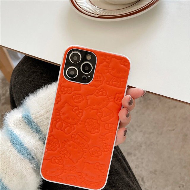 New Hello Kitty Cute Case Phone Cases For iPhone 14 13 12 11 Pro Max Mini XR XS MAX 8 X 7 SE 2022 Cartoon Leather Cover xuanjing unisex