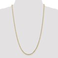 thumbnail image 2 of Solid 10k Yellow Gold 2.5mm Diamond-Cut Rope Chain Necklace 24" - with Secure Lobster Lock Clasp, 2 of 5