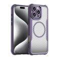 thumbnail image 1 of Brushed Carbon Fibre Full Lens Protect Case For iphone 16 Pro Max iphone16 Plus Magsafe Magnetic Wireless Charging Cover Purple For iphone 16ProMax, 1 of 6