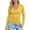 Yellow, variant on Womens Graphic T Shirts Low Neck Long Sleeve Slim Fit Basic Soft Lined Womens Blouse,Yellow,L