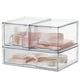 thumbnail image 1 of Organizador de cajones de almacenamiento HBlife, apilable, acrílico transparente, juego de 3, 1 of 7