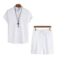 thumbnail image 3 of Conjuntos De Short Para Hombre, Trajes Casuales De Verano, 3 of 7
