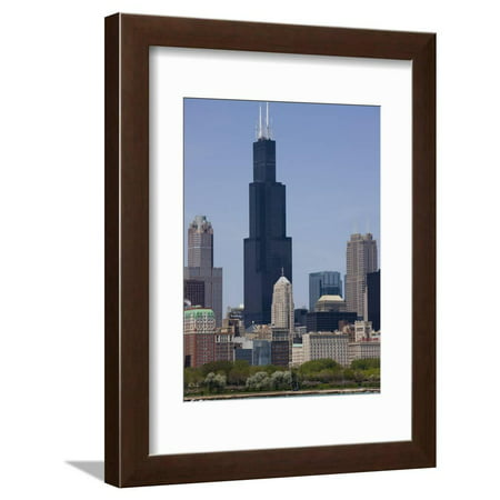Sears Tower and Skyline, Chicago, Illinois, United States of America, North America Framed Print Wall Art By Amanda Hall