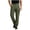 Army Green, variant on Mens Cargo Pants with Multi Pocket Button Elastic Waist Straight Leg Outdoor Trousers Lightweight Casual Hiking Travel Pants Navy XL