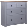 thumbnail image 1 of vidaXL Buffet Gris 80x40x83 cm Pin Gamme Panama, 1 of 5