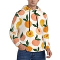 thumbnail image 2 of Kdxio Peach1 Print Mens Casual Hooded Collar Drawstring Hoodies Pullover Sweatshirts Casual Long Sleeve Shirts-XX-Large, 2 of 7