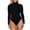 Black, variant on GHSOHS Women's Turtleneck Long Sleeve Bodysuit Casual Solid High Neck Slim Thong Jumpsuit Leotard Club Party Going Out Tops Shirt