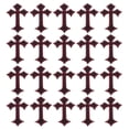 thumbnail image 1 of Uxcell 20 Pzs Parches Bordados Cruzados para Planchar, 4.1"Lx2.8"W, Negro Rojo, 1 of 6