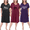 CSet2, variant on FEREMO 3 Pack Nightgowns for Women Plus Size V Neck Printed Sleepwear Loose Comfy Night Gown