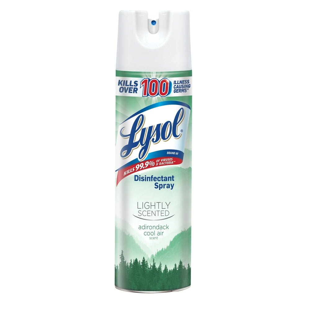 Lysol Disinfectant Spray, Lightly Scented Adirondack Cool Air, 19oz