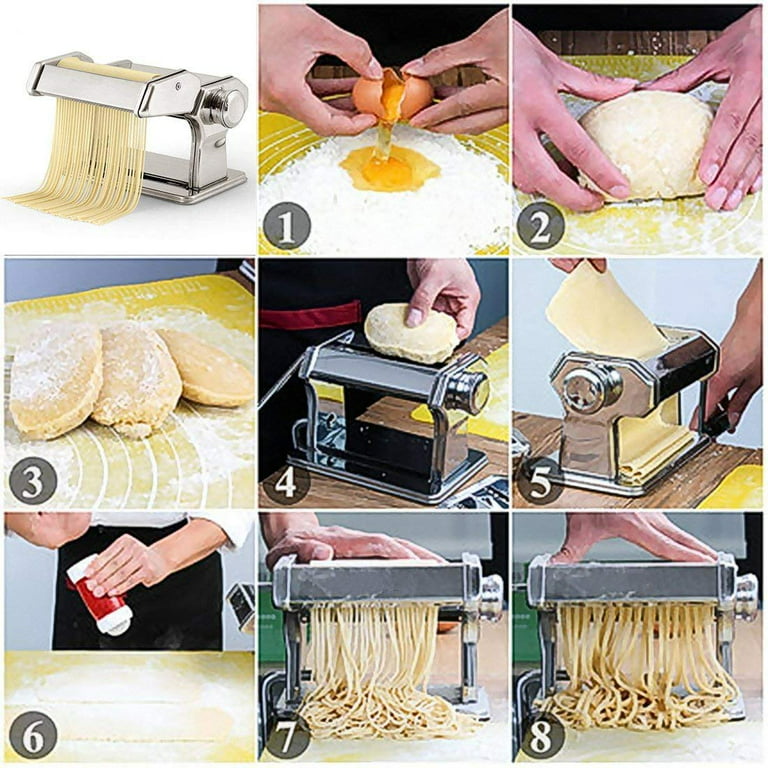 GIANXI Manual Noodle Maker Press Pasta Machine Crank Cutter Fruits