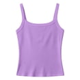 thumbnail image 4 of KPOPLK Toddler Baby Girls T-Shirt Summer Solid Color Sleeveless Tees Spaghetti Strap Clothes Big Sis Tank Tops(7-8 Years,Purple), 4 of 4