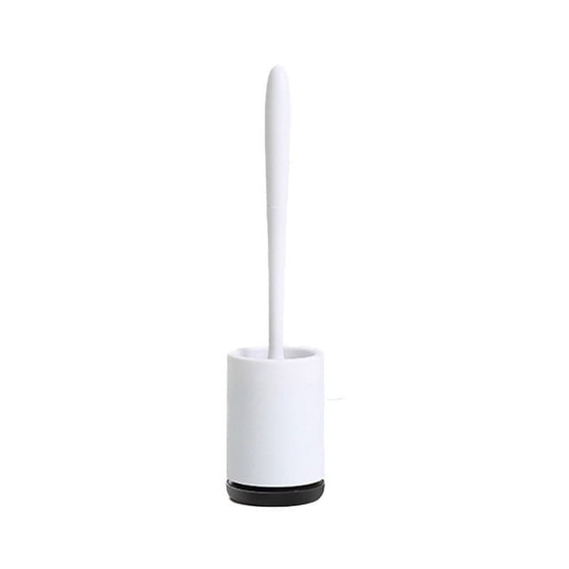 Escobilla y soporte de silicona para inodoro, juego de portaescobillas de baño, Kit de cepillo de limpieza de inodoro de silicona mejorado, juego de soporte de secado