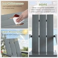 thumbnail image 2 of Tappio 3 Piece Patio Furniture Set, Plastic Adirondack Chairs Set with Side Table, All Weather, Easy Assembly, Gray, 2 of 9