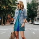 thumbnail image 4 of Fotbe Beautiful Blue Peacock Vestido de Verano sin Mangas para Mujer – Vestido Midi Línea A, Estilo Camiseta Floral, Vestido Playero Casual y Fluido, 4 of 7