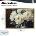 thumbnail image 4 of Stupell Industries Traditional Large Moody White Floral Gold Floating Frame Canvas Art, 31 x 21, by Petals Prints Design, 4 of 8