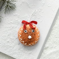Konghyp Christmas Decorations Gingerbread Man Pendant, Cute Doll Ornament, Festive Home Decor for Tree, Table, and Office, Unique Ceramic Gift for Holidays