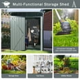 thumbnail image 7 of 5' x 3' Steel Outdoor Storage Shed, Utility Waterproof Garden Shed with Padlockable Hinged Door, Sloping Roof Anti-Corrosion Tool Shed Storage House for Backyard, Garden, Patio, Lawn, 7 of 7
